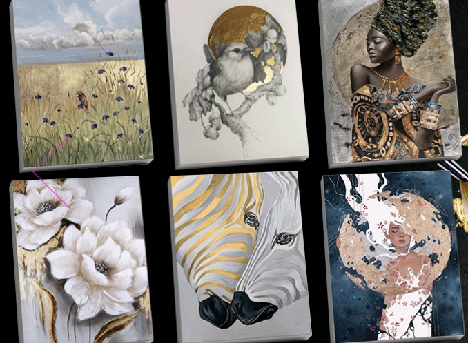 Картины по номерам с поталью